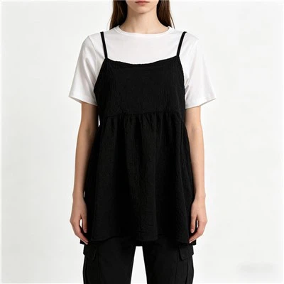 Women 2 Pieces T-shirt Vest Sets