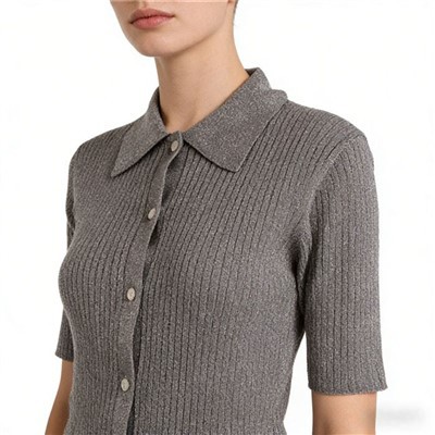 Women Slim Short Sleeve Cardigan