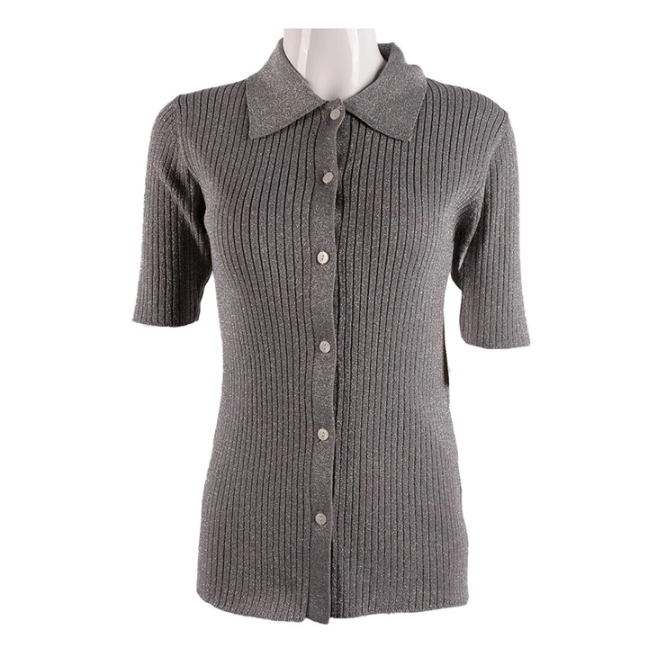 Women Slim Short Sleeve Cardigan